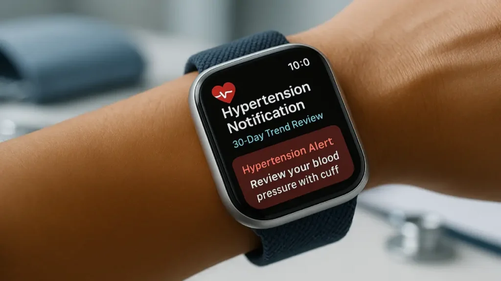 Apple Watch hypertension notification feature