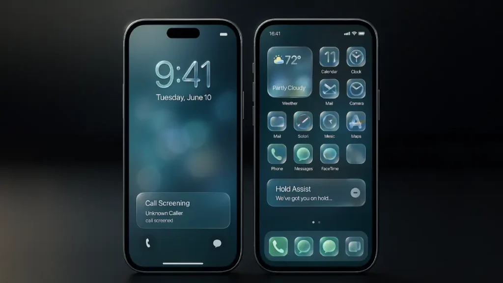 iOS 26 Liquid Glass Design, Call Screening, Hold Assist