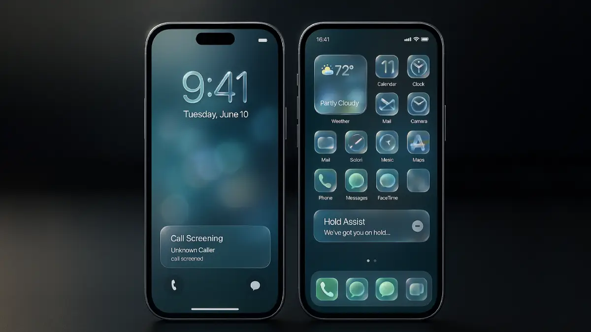 iOS 26 Liquid Glass Design, Call Screening, Hold Assist